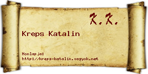 Kreps Katalin névjegykártya